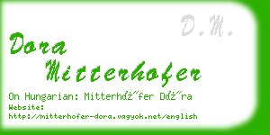 dora mitterhofer business card